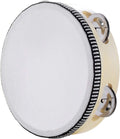 Wooden Tamborine with Single Row Metal Jingles