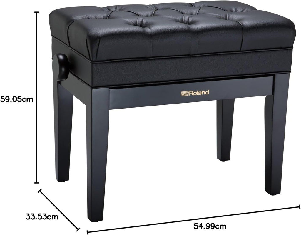 Piano Bench with Vinyl Seat And Music Compartment